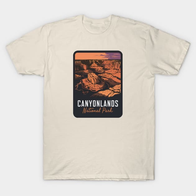 Canyonlands National Park Sunset Emblem T-Shirt by Perspektiva